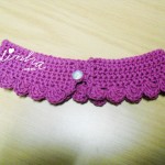 Golinha infantil, de crochet, em rosa fuscia