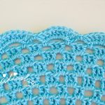 Conjunto de individuais e porta-copos, em crochet, na cor turquesa