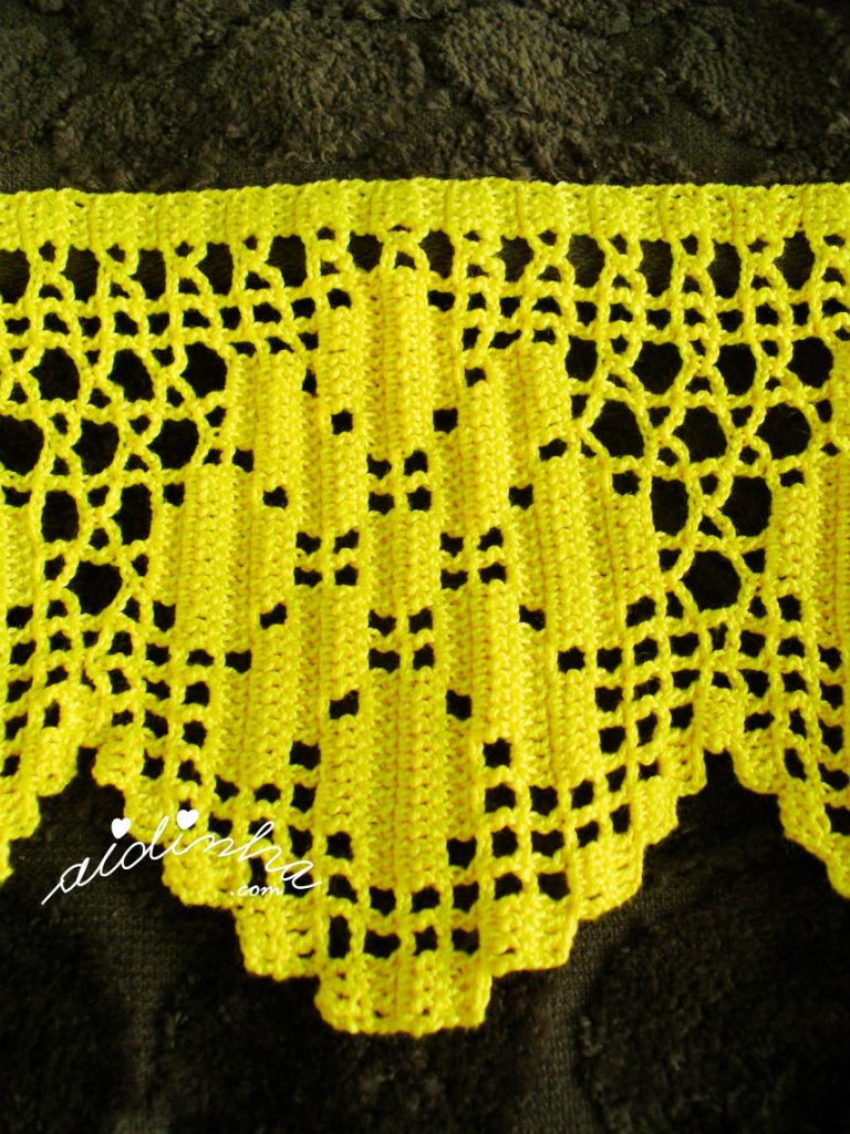 Foto da flor da barra de crochet amarela