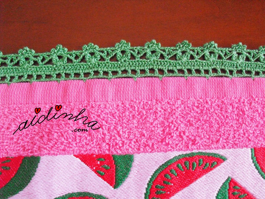 crochet do pano turco de cozinha rosa