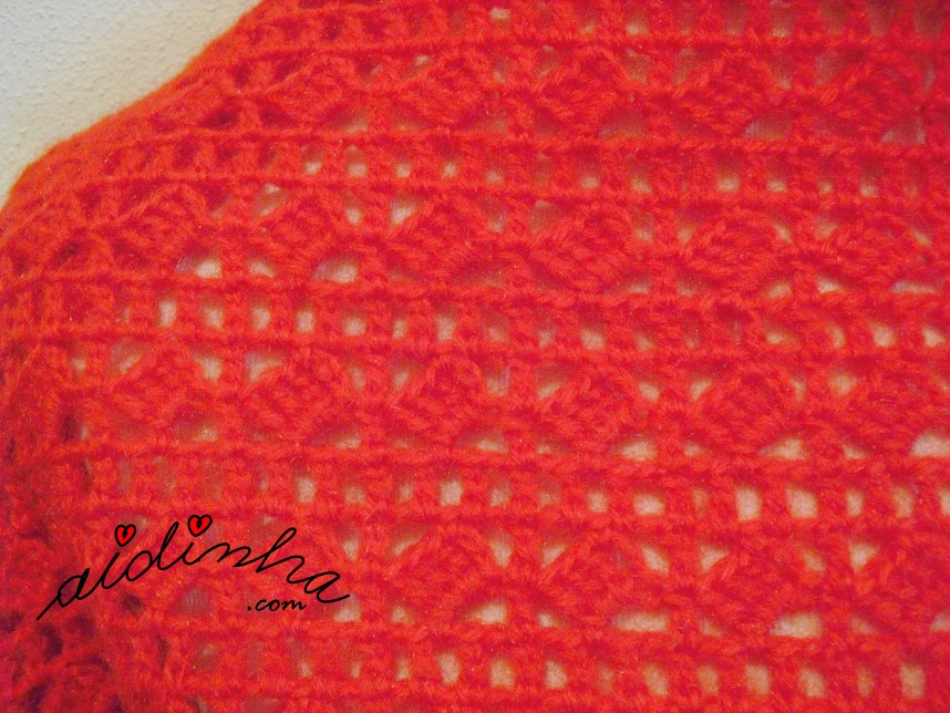 ponto da gola vermelha em crochet
