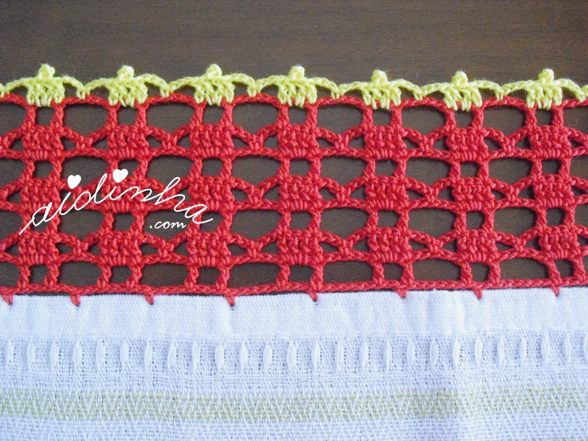 crochet vermelho do pano de Natal