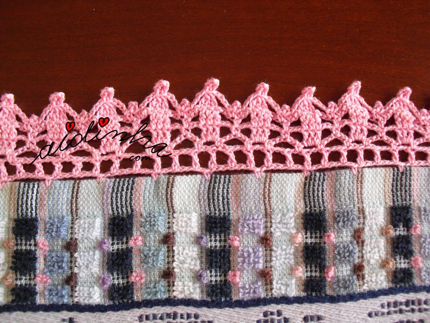 crochet do pano turco com louça