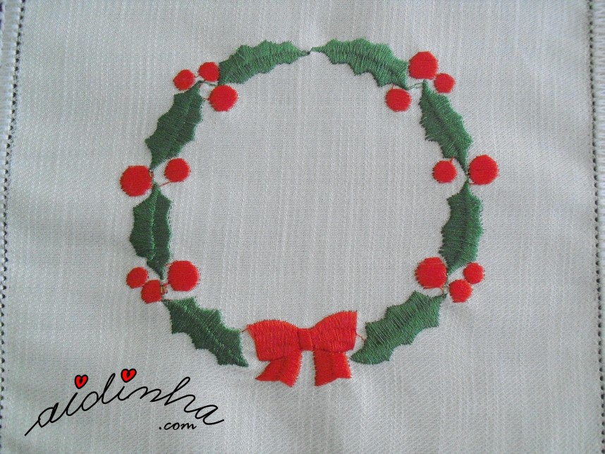 bordado do centro de Natal com crochet