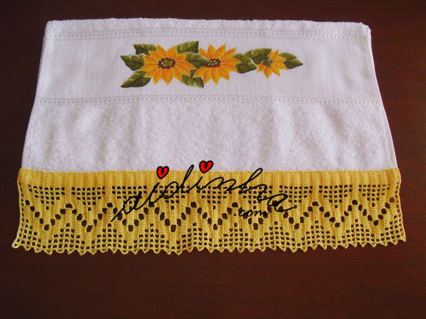 toalha de rosto do conjunto de toalhas de banho pintado à mão e com crochet