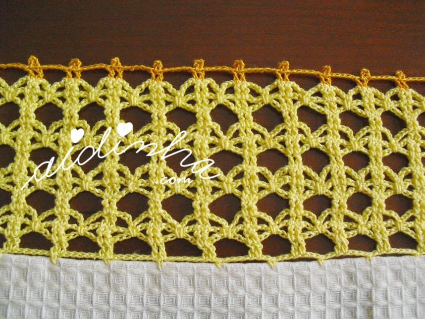 crochet do conjunto de panos de cozinha carneirinho