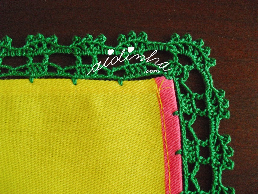 crochet verde do pano de flores