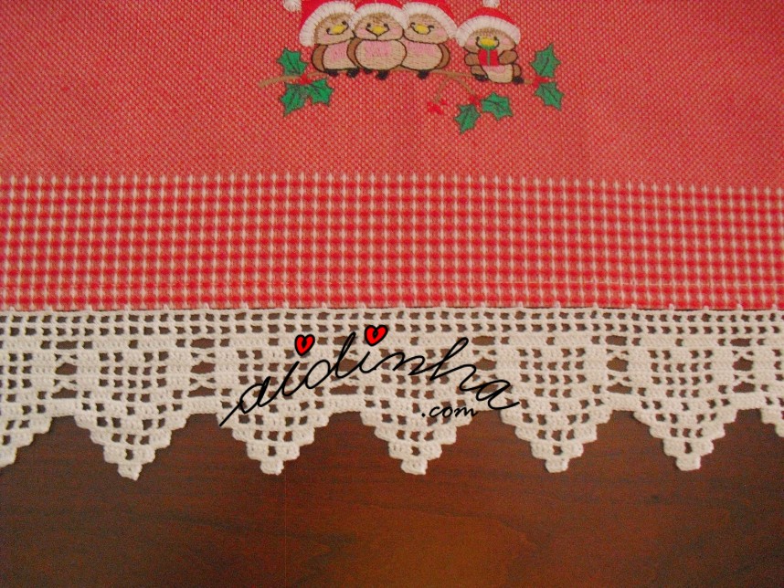 crochet do pano de cozinha de Natal