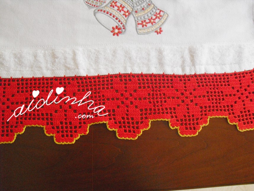 crochet vermelho do pano turco de Natal