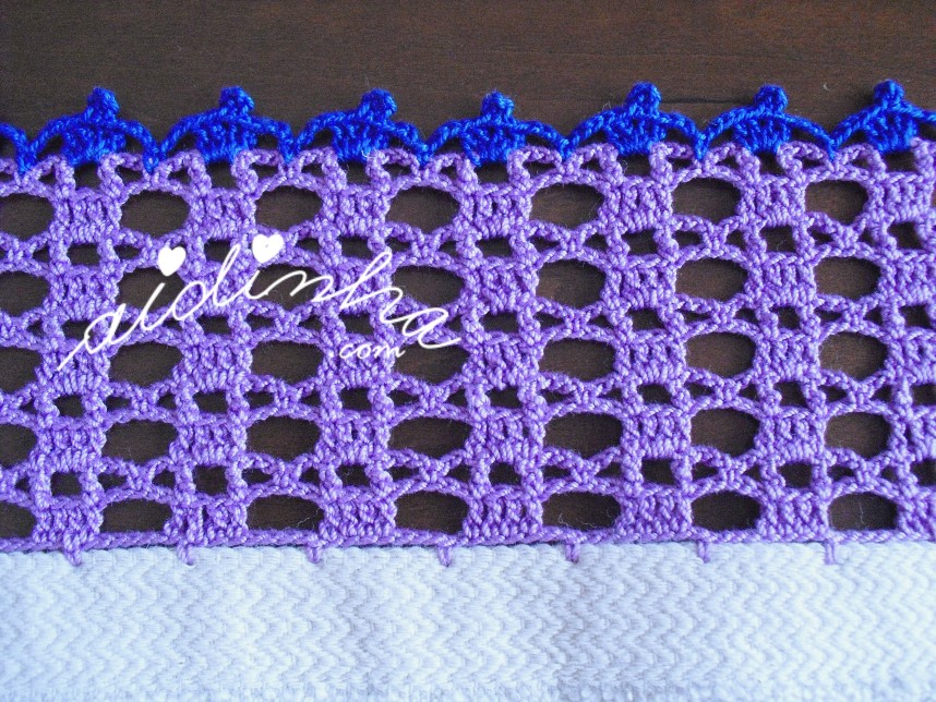 crochet do conjunto de panos de cozinha + pega, bordado 