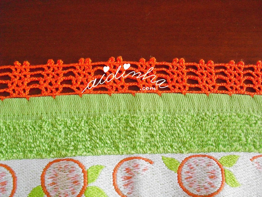 crochet laranja do pano verde