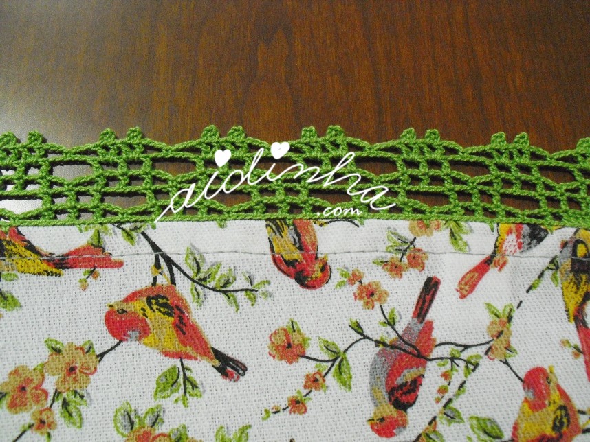 crochet da toalhinha com passarinhos
