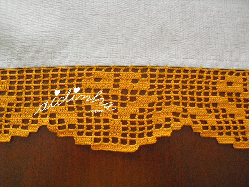 crochet do centro de dois bordados