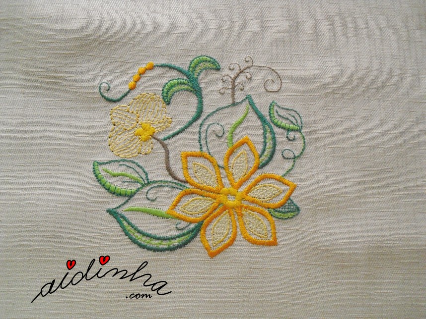 bordado do centro com crochet