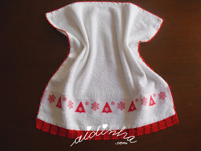 pano turco de Natal com crochet