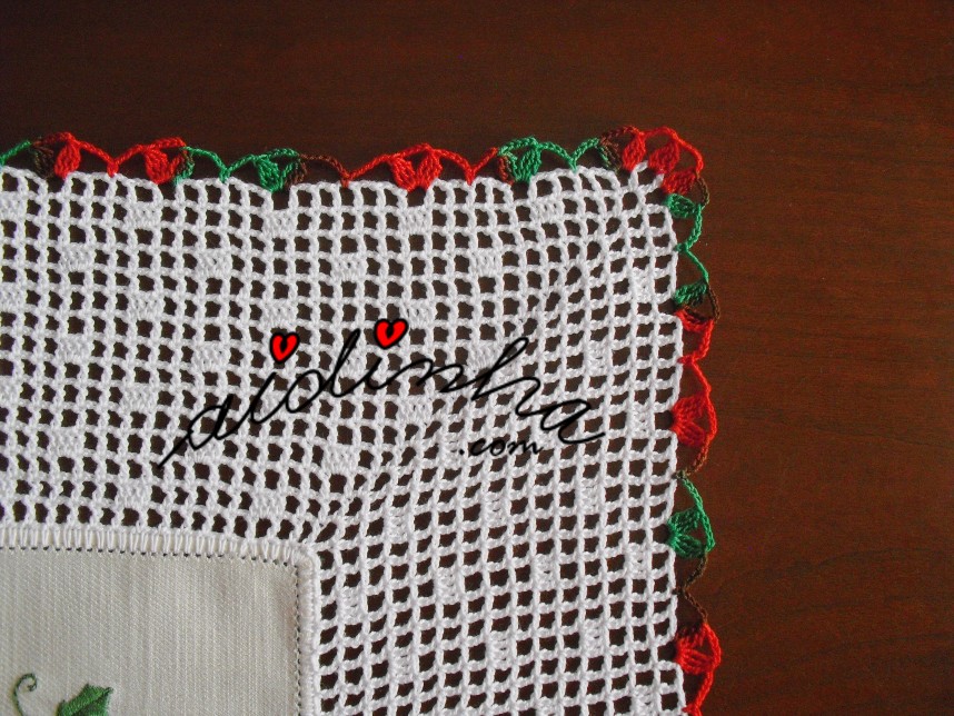 canto do crochet do centro de Natal