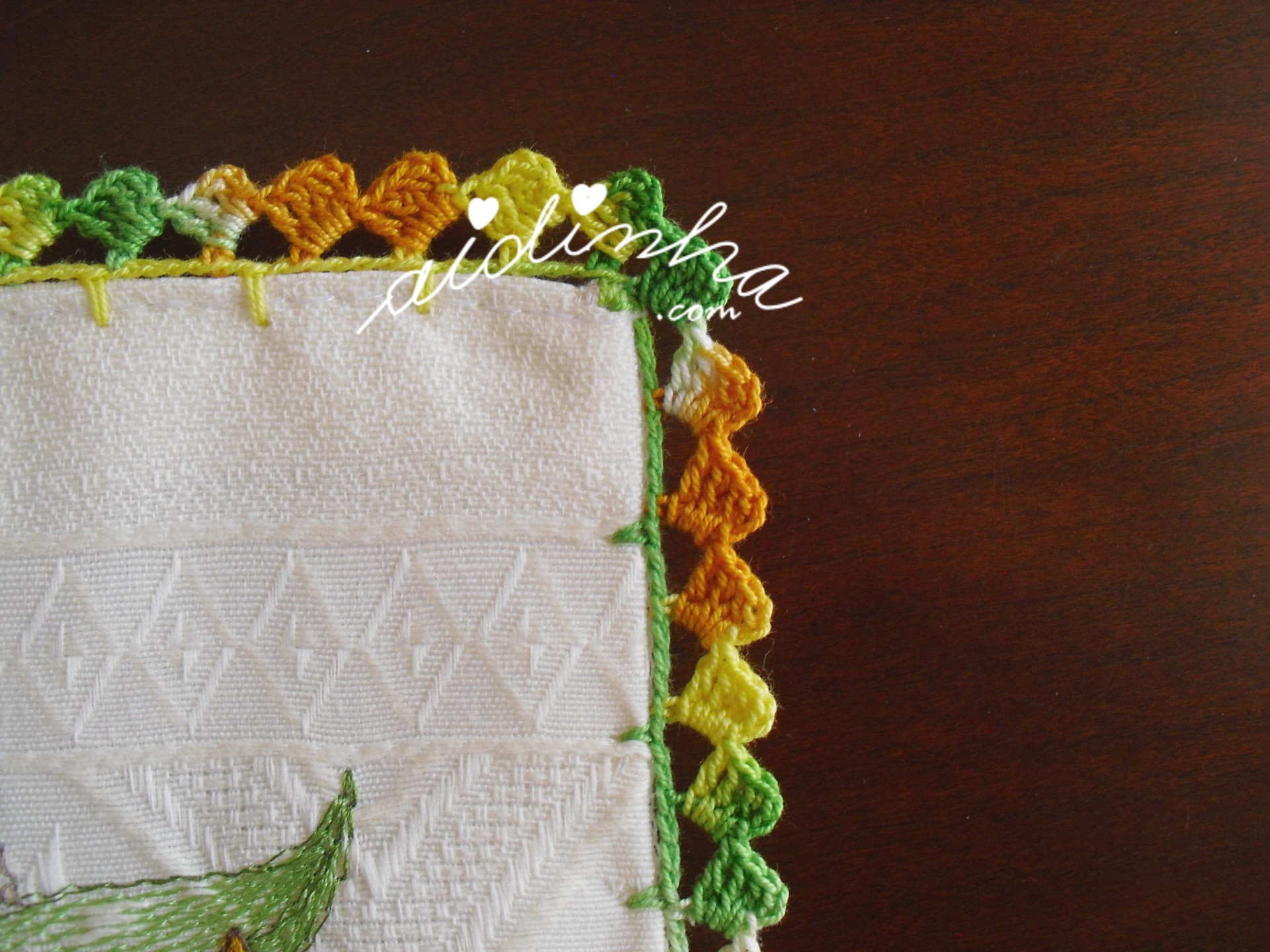 crochet da pega bordada