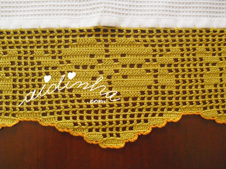 crochet do pano de cozinha pintado à mão