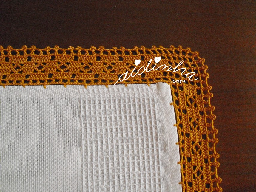 canto do crochet do conjunto de Páscoa