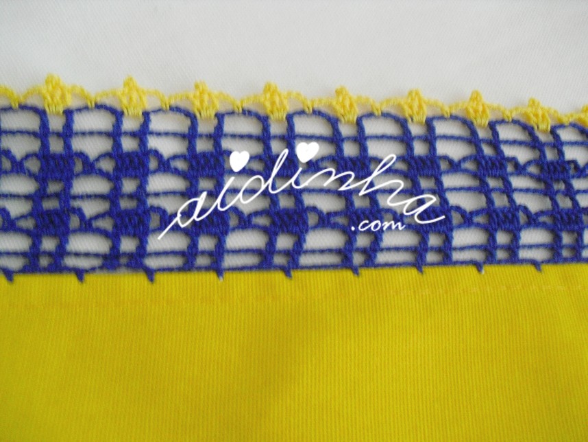 crochet da toalha de mesa da Páscoa