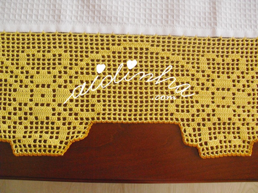 crochet do pano de cozinha com estampa de Páscoa