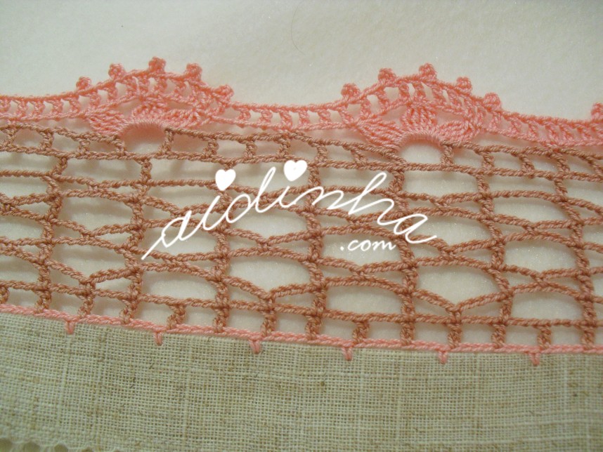 crochet da toalha bordada 