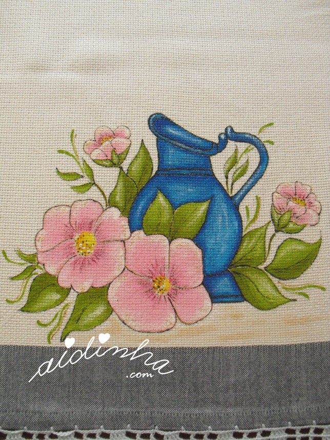 Pintura do centro com crochet
