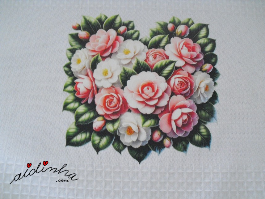 estampagem do pano de cozinha com crochet