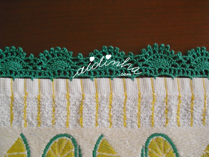 crochet do pano com limões
