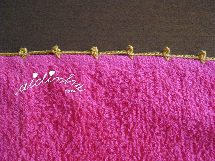 remate de crochet dos panos turcos de cozinha