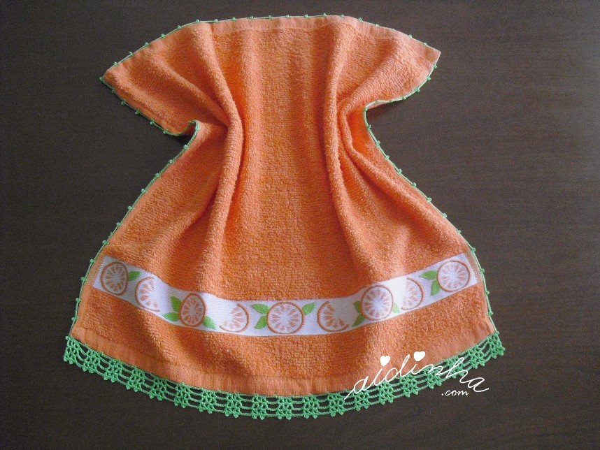 pano turco de cozinha, com crochet