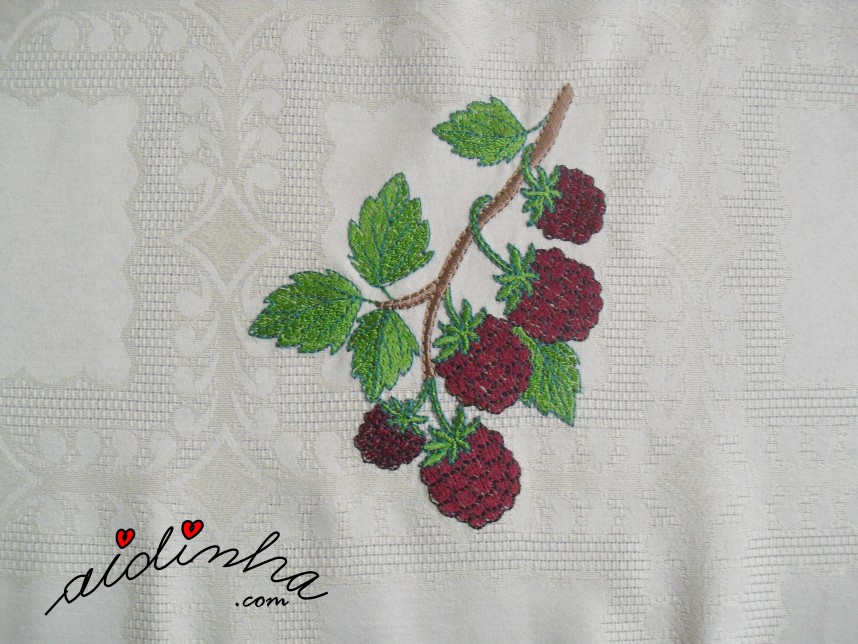 bordado do conjunto de cozinha com crochet